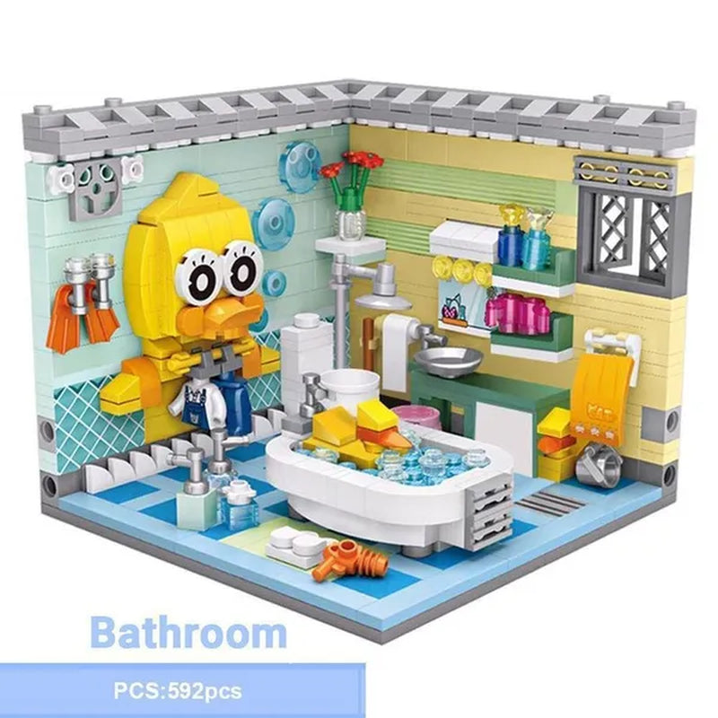 LOZ Mini Street Hongkong Street Food Building Blocks Set China Town Chinese Street Mini Street Shopping Street Kids Puzzle Mini Block Brick Toy