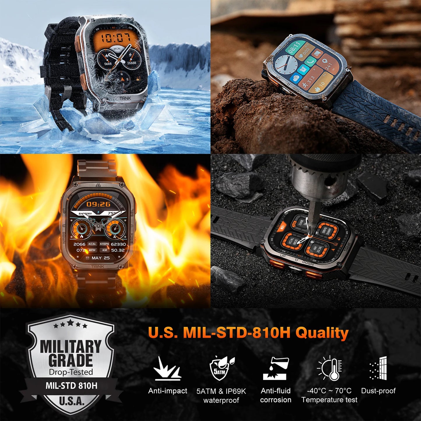 2025 Original TANK M3 Ultra GPS Smartwatches for Men Women Smartwatch 480Mah Digital Fitness AMOLED AOD Bluetooth Watches