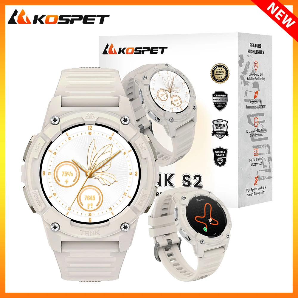 TANK S2 GPS Smart Watch Women Compass Barometer Altimeter Bluetooth Call AI Assistant AMOLED IP69K Waterproof Smartwatch