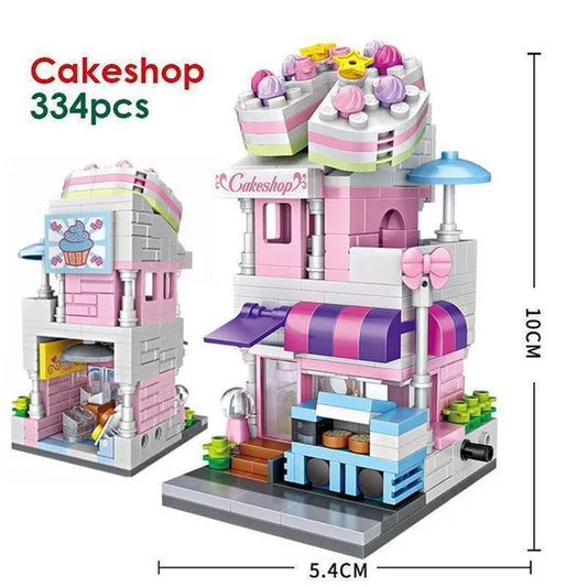 LOZ Mini Street Hongkong Street Food Building Blocks Set China Town Chinese Street Mini Street Shopping Street Kids Puzzle Mini Block Brick Toy