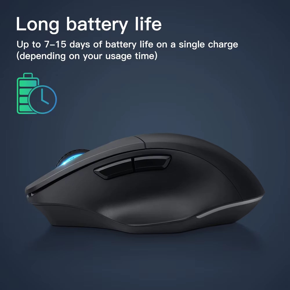 Bluetooth Wireless Mouse 2.4G Mouse Gamer 4000 DPI Optical Sensor 6 Mute Buttons for Macbook Tablet Laptop PC Gaming Mouse
