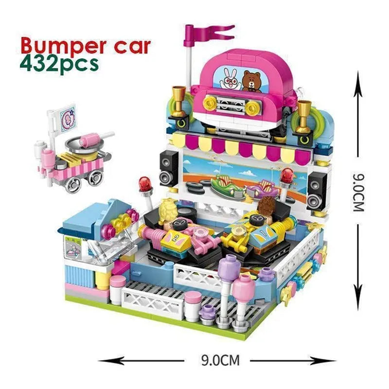 LOZ Mini Street Hongkong Street Food Building Blocks Set China Town Chinese Street Mini Street Shopping Street Kids Puzzle Mini Block Brick Toy