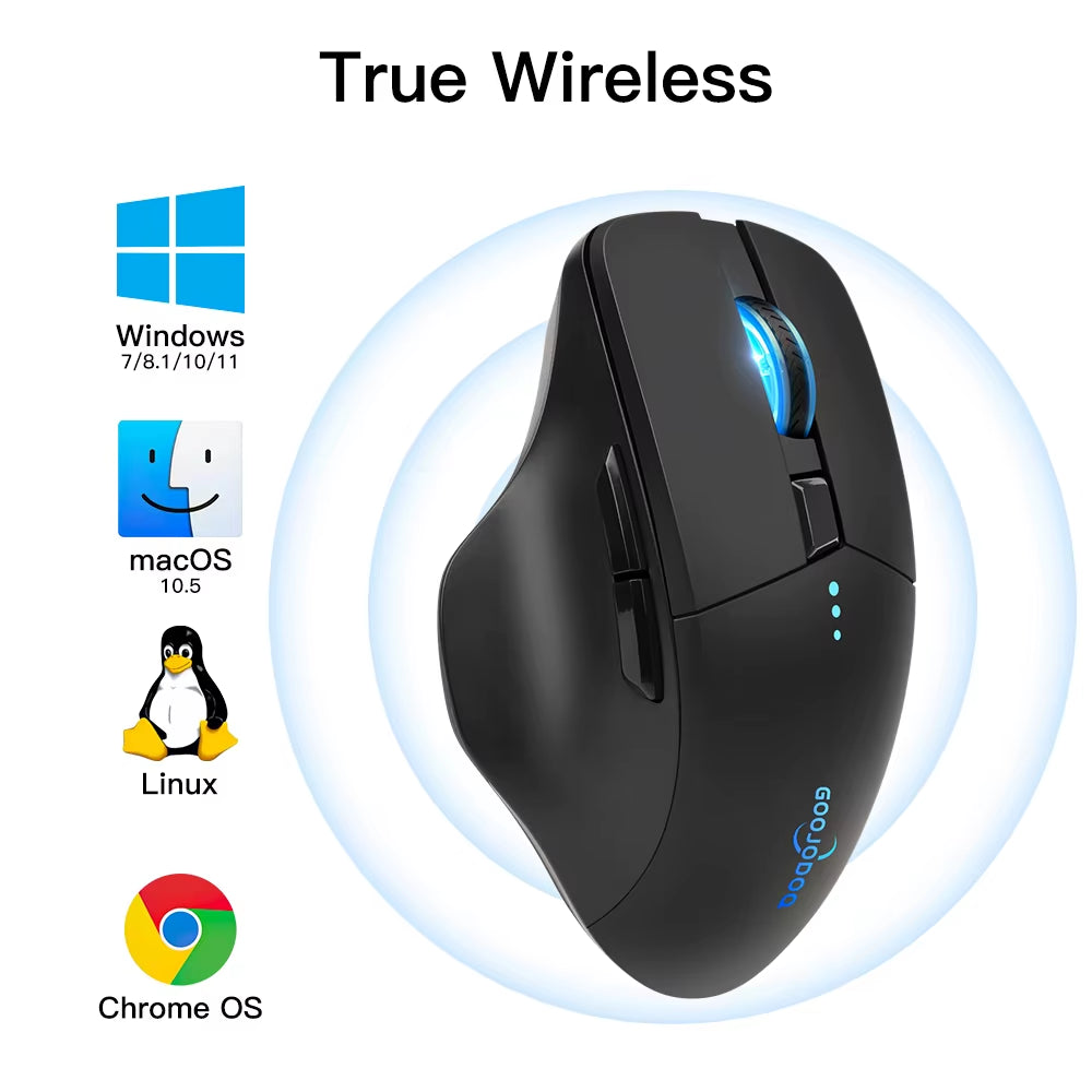 Bluetooth Wireless Mouse 2.4G Mouse Gamer 4000 DPI Optical Sensor 6 Mute Buttons for Macbook Tablet Laptop PC Gaming Mouse