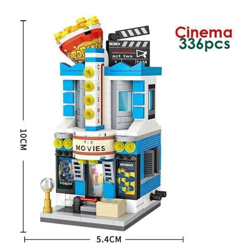 LOZ Mini Street Hongkong Street Food Building Blocks Set China Town Chinese Street Mini Street Shopping Street Kids Puzzle Mini Block Brick Toy