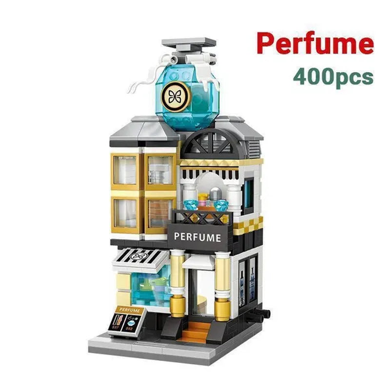 LOZ Mini Street Hongkong Street Food Building Blocks Set China Town Chinese Street Mini Street Shopping Street Kids Puzzle Mini Block Brick Toy