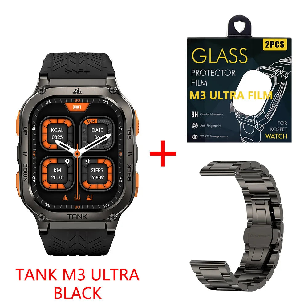 2025 Original  TANK M3 Ultra GPS Smartwatches for Men Women Smartwatch 480Mah Digital Fitness AMOLED AOD Bluetooth Watches