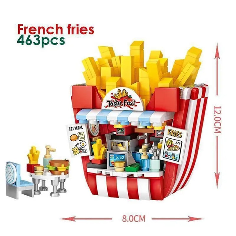 LOZ Mini Street Hongkong Street Food Building Blocks Set China Town Chinese Street Mini Street Shopping Street Kids Puzzle Mini Block Brick Toy