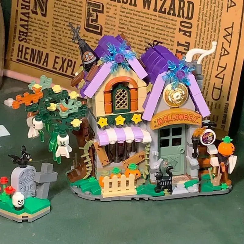 LOZ Mini Street Hongkong Street Food Building Blocks Set China Town Chinese Street Mini Street Shopping Street Kids Puzzle Mini Block Brick Toy