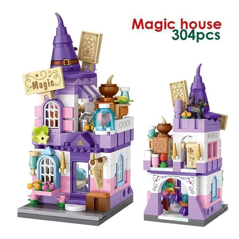 LOZ Mini Street Hongkong Street Food Building Blocks Set China Town Chinese Street Mini Street Shopping Street Kids Puzzle Mini Block Brick Toy