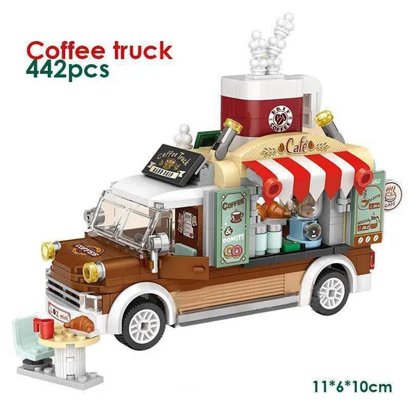 LOZ Mini Street Hongkong Street Food Building Blocks Set China Town Chinese Street Mini Street Shopping Street Kids Puzzle Mini Block Brick Toy