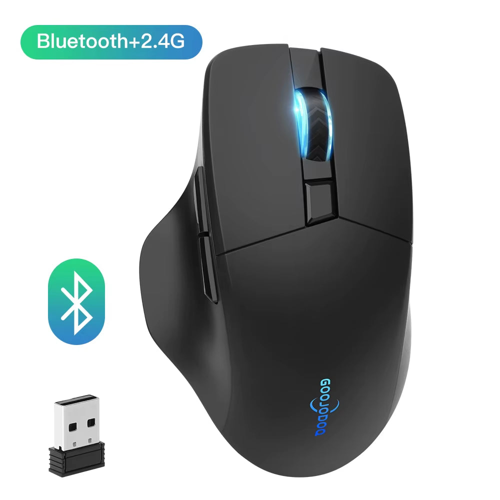 Bluetooth Wireless Mouse 2.4G Mouse Gamer 4000 DPI Optical Sensor 6 Mute Buttons for Macbook Tablet Laptop PC Gaming Mouse