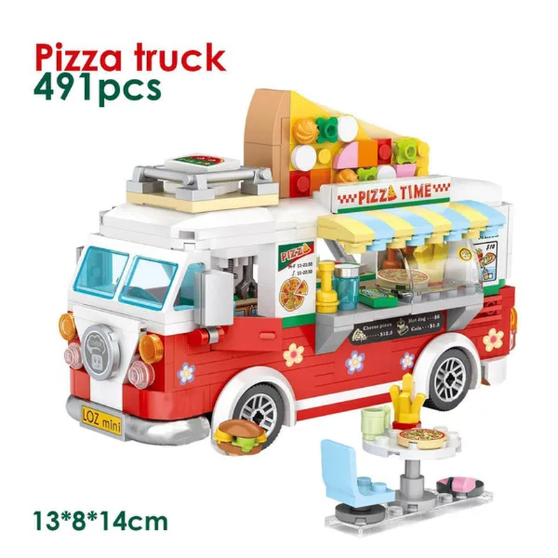 LOZ Mini Street Hongkong Street Food Building Blocks Set China Town Chinese Street Mini Street Shopping Street Kids Puzzle Mini Block Brick Toy