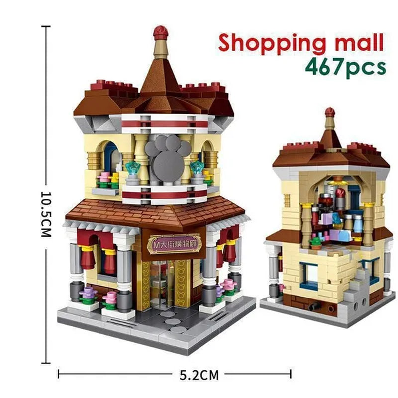 LOZ Mini Street Hongkong Street Food Building Blocks Set China Town Chinese Street Mini Street Shopping Street Kids Puzzle Mini Block Brick Toy