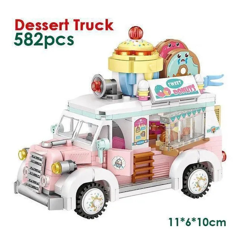 LOZ Mini Street Hongkong Street Food Building Blocks Set China Town Chinese Street Mini Street Shopping Street Kids Puzzle Mini Block Brick Toy