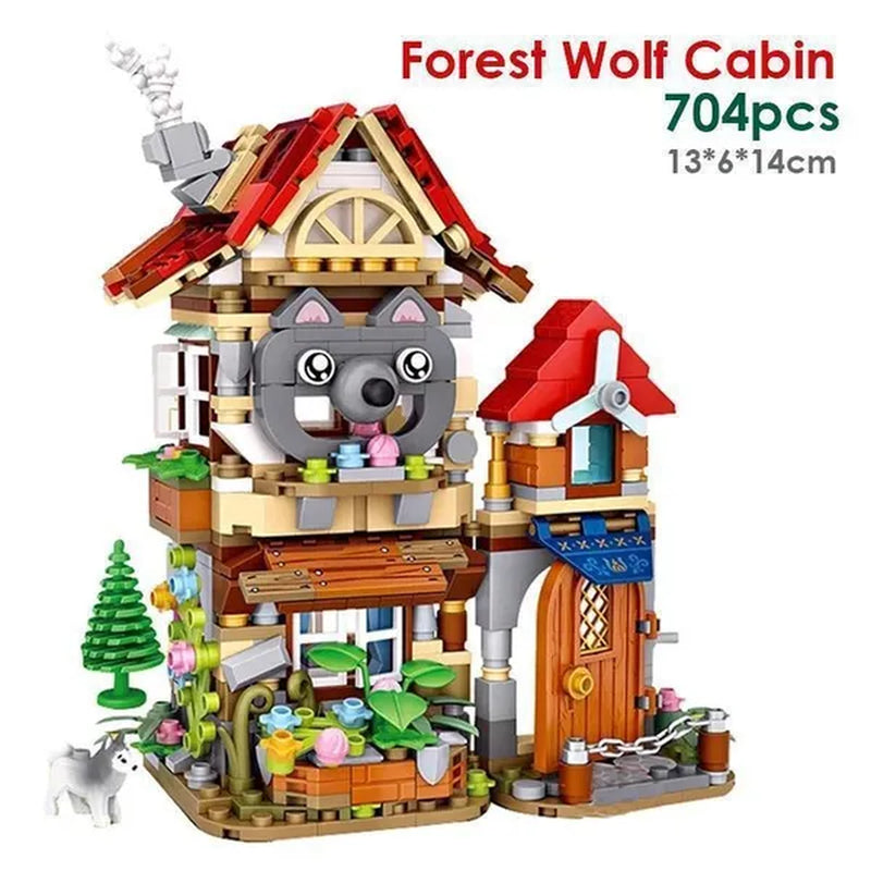 LOZ Mini Street Hongkong Street Food Building Blocks Set China Town Chinese Street Mini Street Shopping Street Kids Puzzle Mini Block Brick Toy