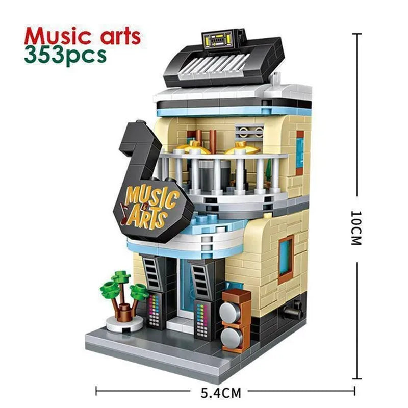 LOZ Mini Street Hongkong Street Food Building Blocks Set China Town Chinese Street Mini Street Shopping Street Kids Puzzle Mini Block Brick Toy