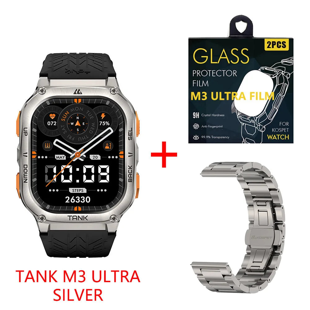 2025 Original  TANK M3 Ultra GPS Smartwatches for Men Women Smartwatch 480Mah Digital Fitness AMOLED AOD Bluetooth Watches