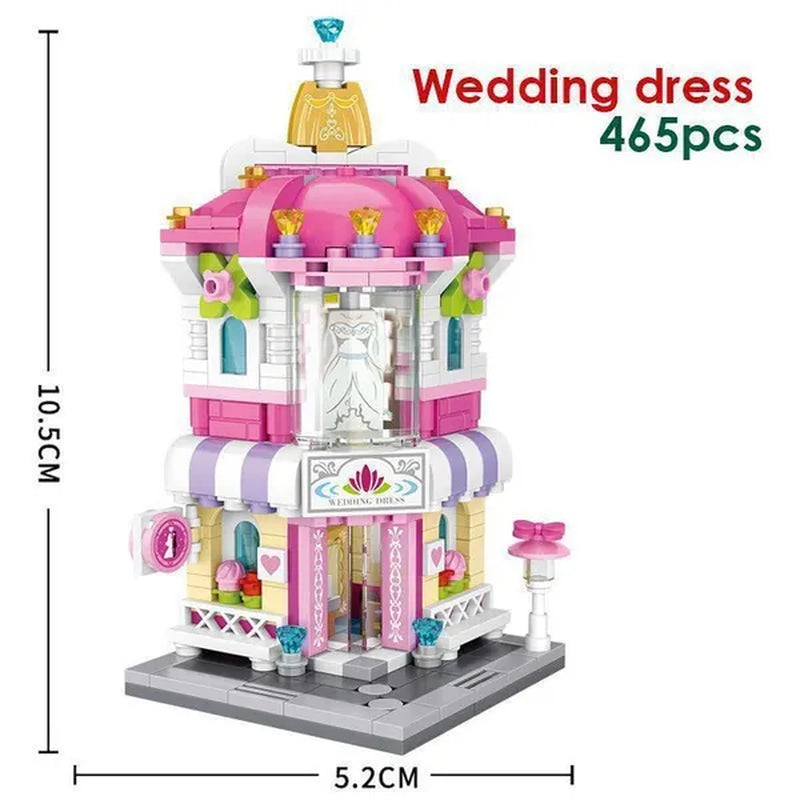 LOZ Mini Street Hongkong Street Food Building Blocks Set China Town Chinese Street Mini Street Shopping Street Kids Puzzle Mini Block Brick Toy