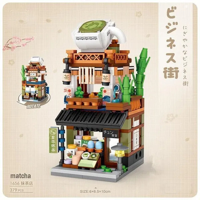 LOZ Mini Street Hongkong Street Food Building Blocks Set China Town Chinese Street Mini Street Shopping Street Kids Puzzle Mini Block Brick Toy