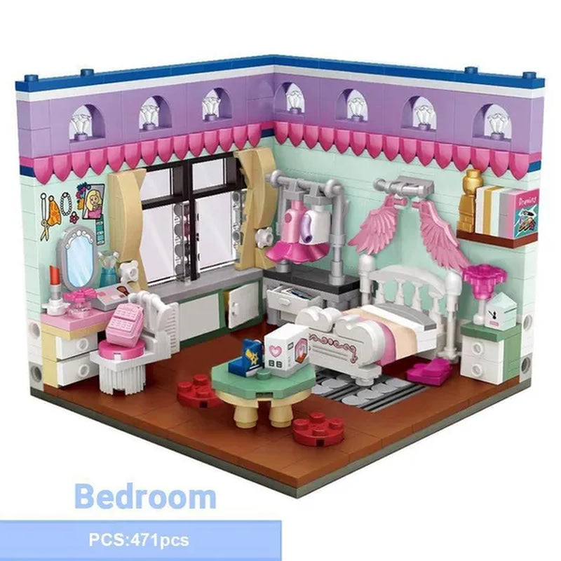 LOZ Mini Street Hongkong Street Food Building Blocks Set China Town Chinese Street Mini Street Shopping Street Kids Puzzle Mini Block Brick Toy